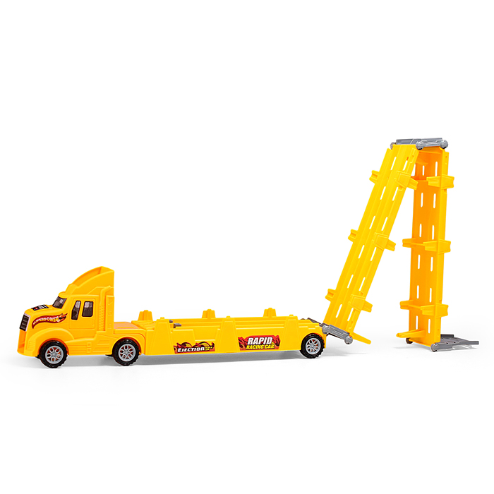 Машина F3555-81 "Автовоз" (цвет желтый) 4 машины в комплекте, в коробке