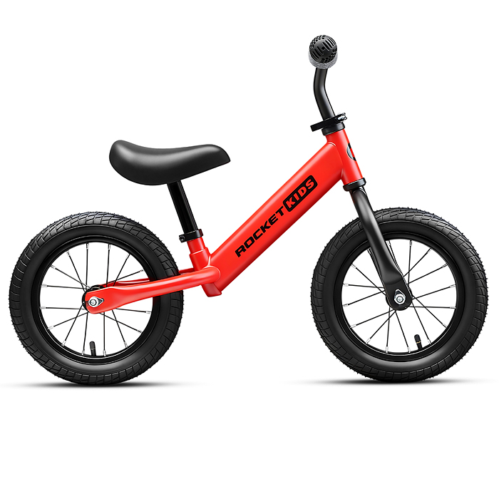 Беговел 12" Rocket R0043NEW-RD, колеса надувные, цвет красный 