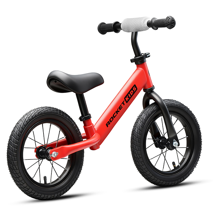 Беговел 12" Rocket R0043NEW-RD, колеса надувные, цвет красный 