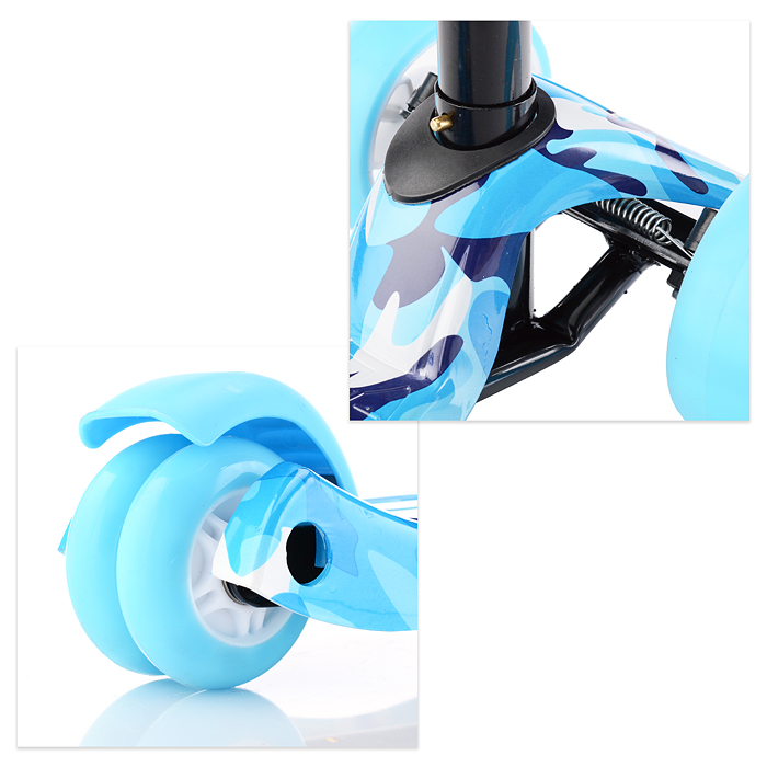 Самокат U027763Y 3-х кол., цвет микс, светящиеся колёса, PU, ABEC 7, в коробке