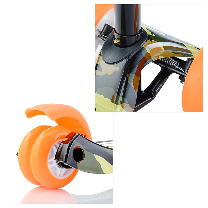 Самокат U027763Y 3-х кол., цвет микс, светящиеся колёса, PU, ABEC 7, в коробке