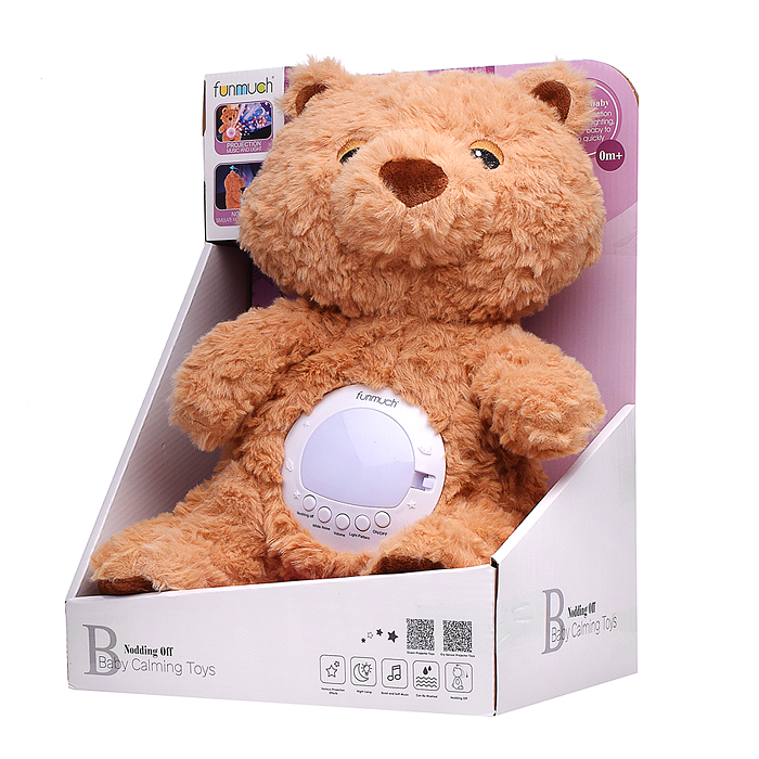 Медведь FM666-80 "Плюшевый друг" свет, звук, в коробке