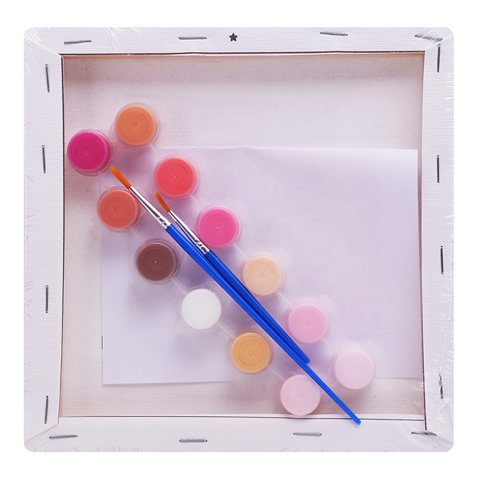 Картина по номерам "Оленёнок под сакурой" 20х20см 