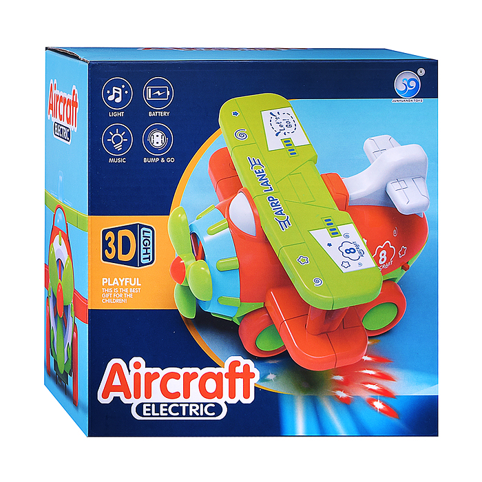 Самолет JYD182B "Яркий самолетик-2" свет, звук, в коробке