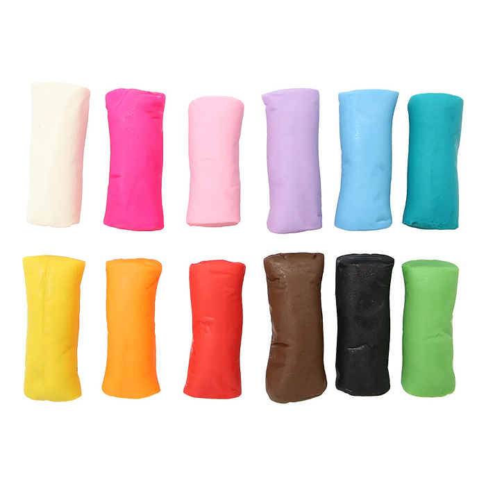 Набор теста для лепки 12 цветов с формочками