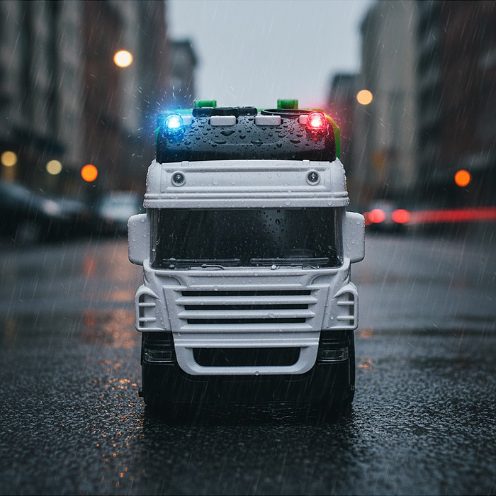 Машина JT658 "Уборочный автомобиль" р/у, 27 MHz, в коробке