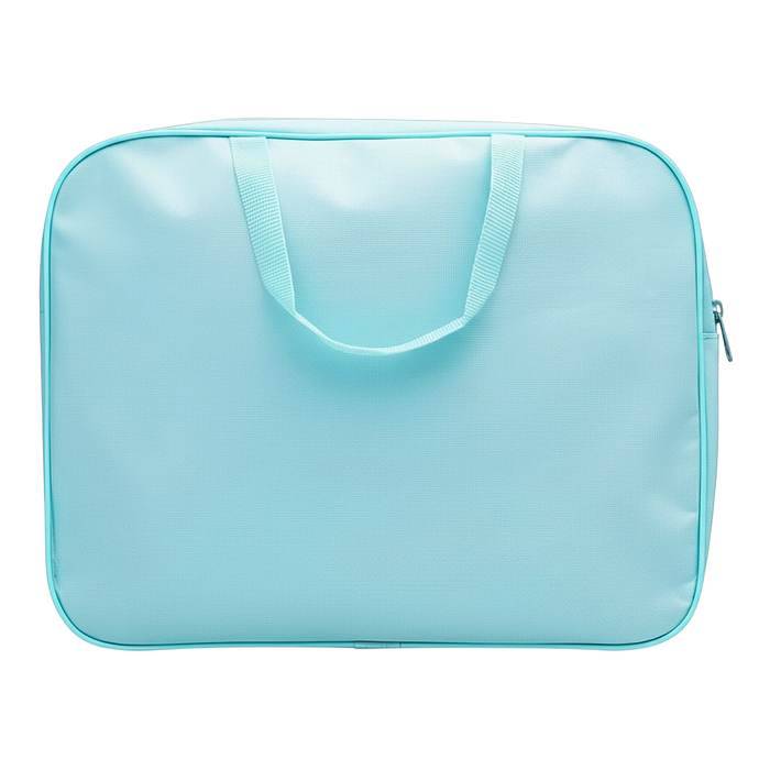 Папка школьника А4 с ручками + твердое дно, широкая, ткань, дизайн 335/260/60 "Белый пушистик"