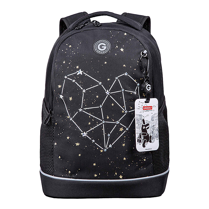 Рюкзак школьный с картхолдером на держателе (/1 черный)