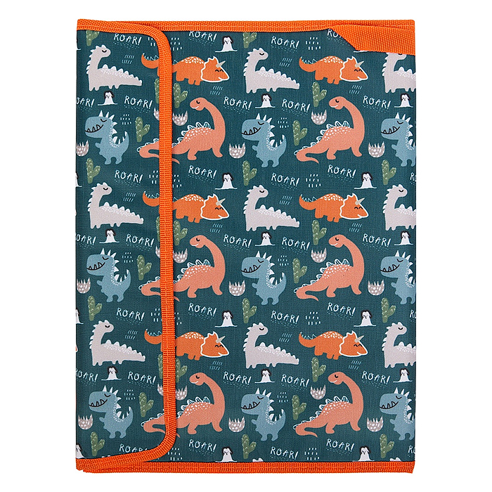 Папка детская для труда "Узор с динозаврами" 24х33 см