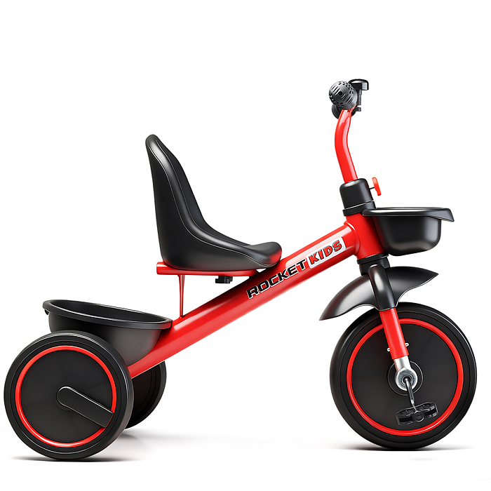 Велосипед трехколесный Rocket 2026, колеса EVA 10"/8", цвет красный