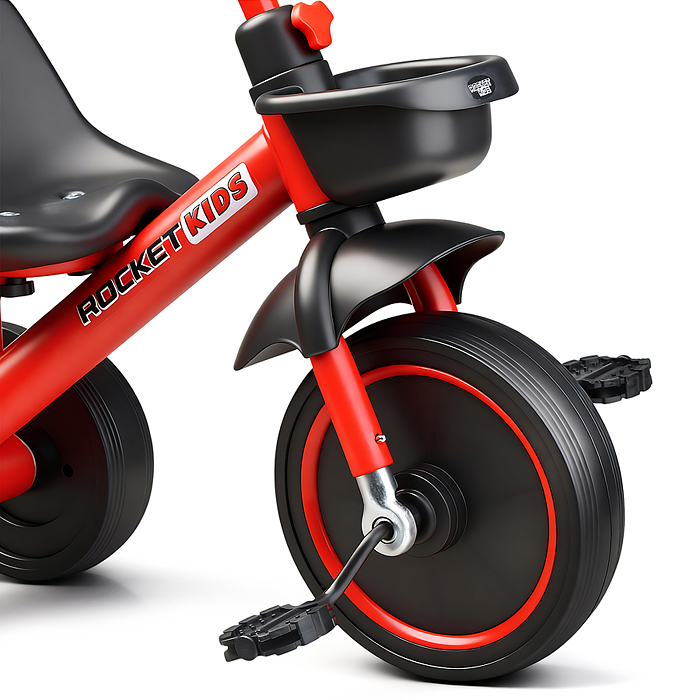 Велосипед трехколесный Rocket 2026, колеса EVA 10"/8", цвет красный