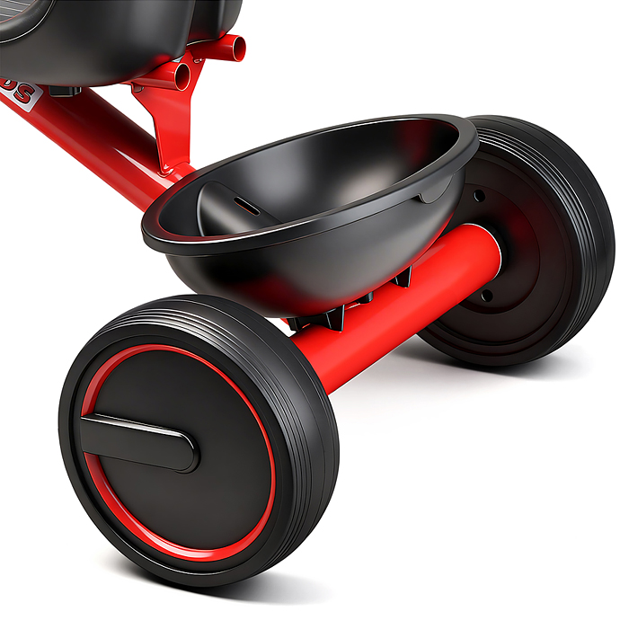 Велосипед трехколесный Rocket 2026, колеса EVA 10"/8", цвет красный