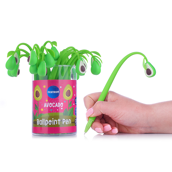 Ручка шариковая силиконовая "AVOCADO", цвет чернил синий, 0.7мм,