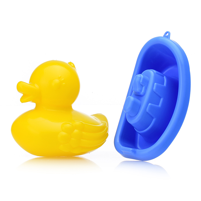 Песочный набор "Морские приключения" ( уточка, 3 формочки, совок, ведро )