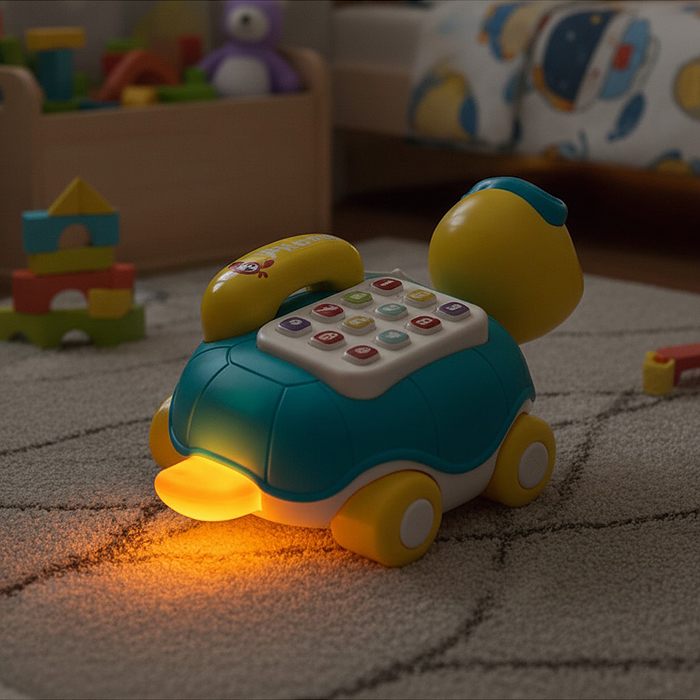 Каталка 368-89B "Черепашка" с телефоном, в коробке