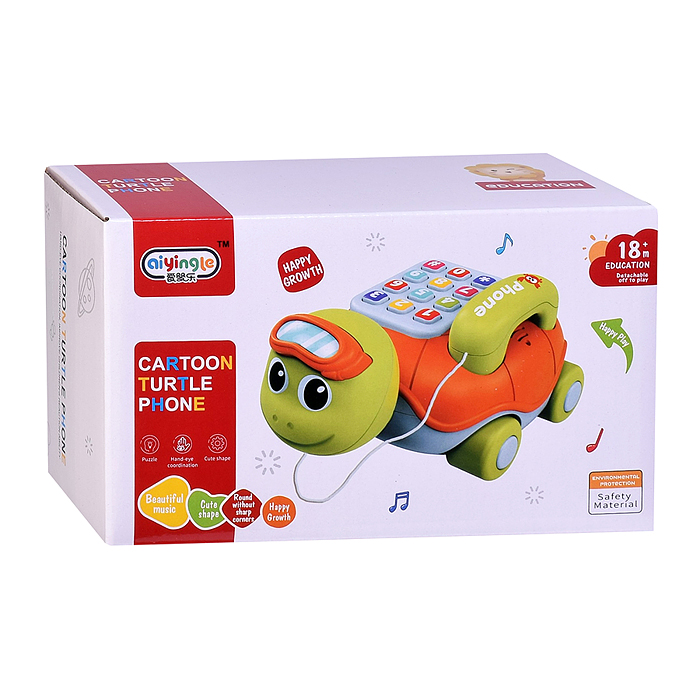 Каталка 368-89B "Черепашка" с телефоном, в коробке