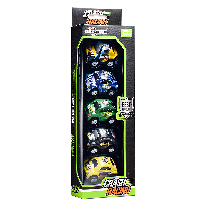 Набор машин KZ957-036 "Краш паркинг" металл, в коробке