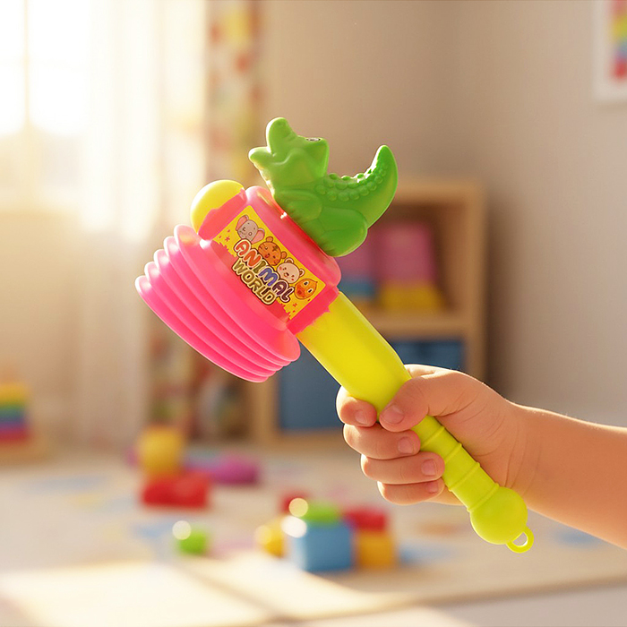 Молоток - стучалка 31067A "Крокодильчик" 25 см., в сетке