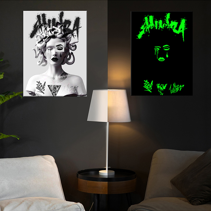 Картина по номерам 40х50 "Медуза Арт" со светящейся краской 9 цветов