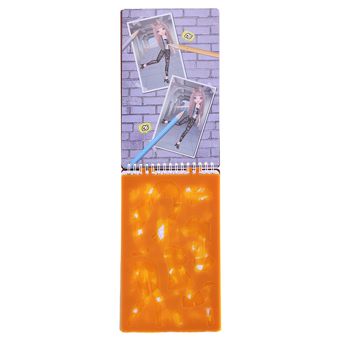 Блокнот с трафаретами и наклейками "Superstyle" 140*240мм. 