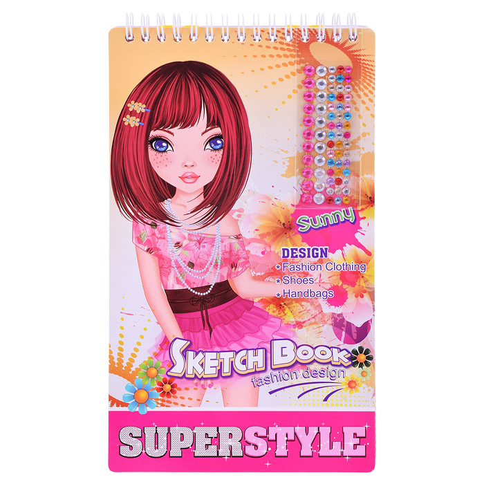 Блокнот с трафаретами и наклейками "Superstyle" 140*240мм. 