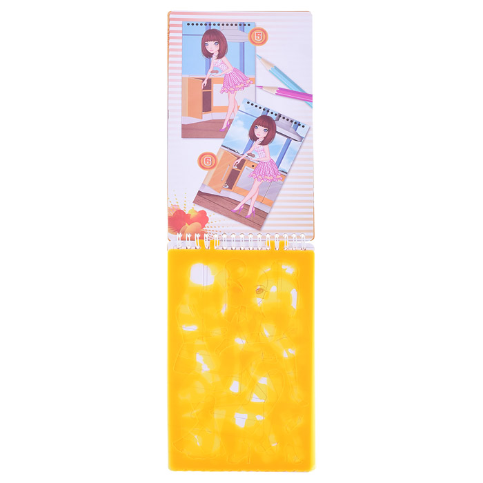 Блокнот с трафаретами и наклейками "Superstyle" 140*240мм. 