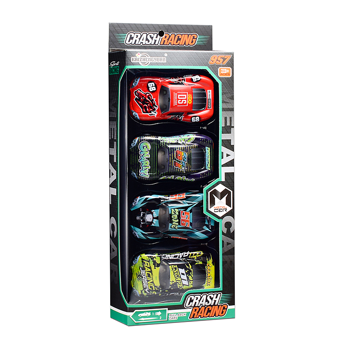 Набор машин KZ957-047 "Спортивный ряд" металл, в коробке