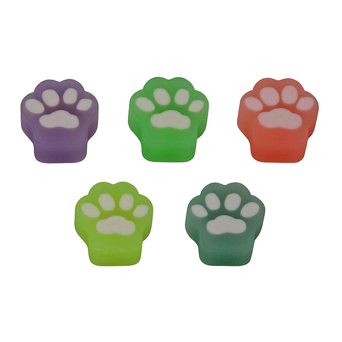 Ластик "Кошачьи лапки" микс, в индивидуальной упаковке