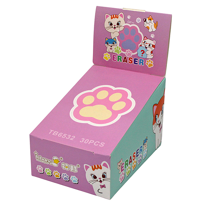 Ластик "Кошачьи лапки" микс, в индивидуальной упаковке