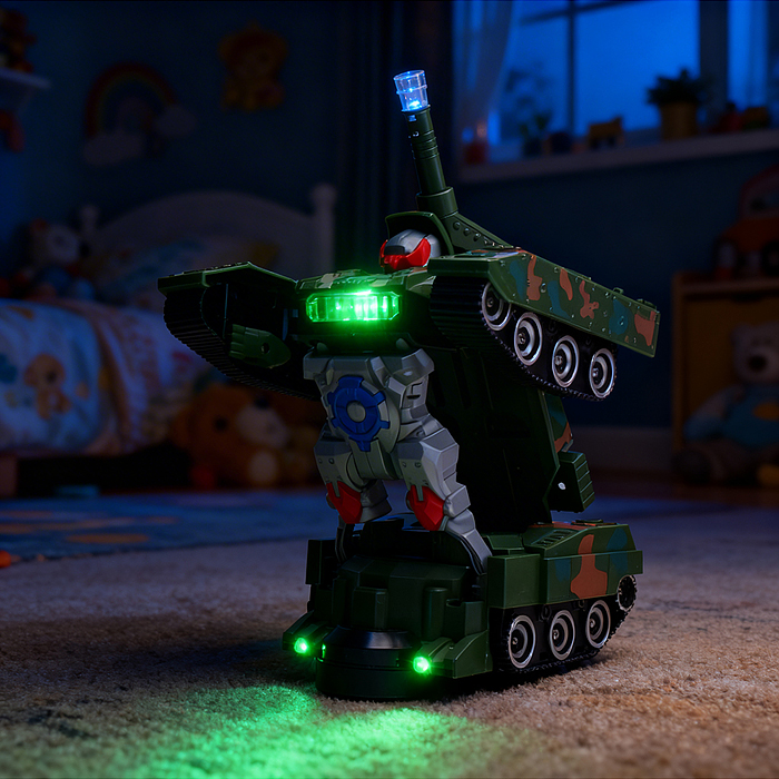 Танк HJ03052 "Робот-танк" на батарейках, в коробке