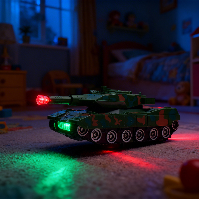 Танк HJ03052 "Робот-танк" на батарейках, в коробке