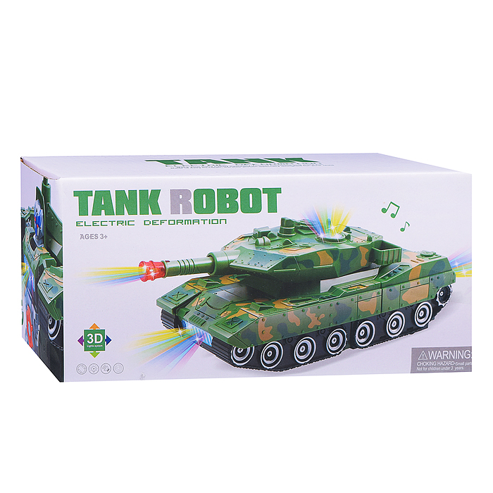 Танк HJ03052 "Робот-танк" на батарейках, в коробке