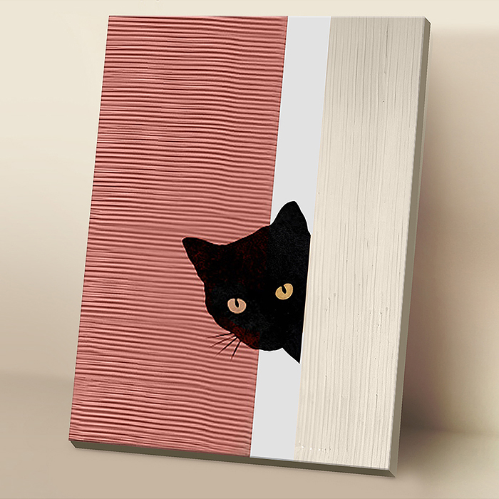 Рельефная картина 40х50 "Кот - шпион" 5 цветов