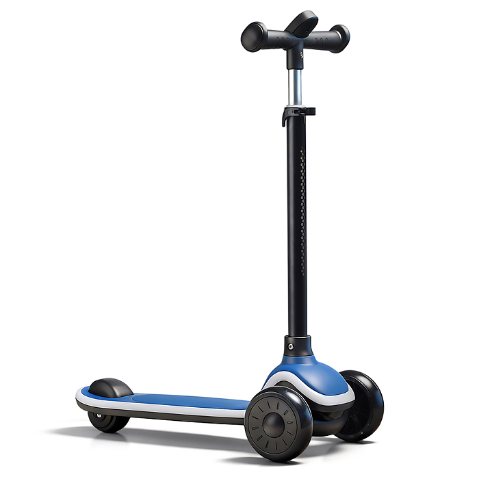 Самокат 3-х колесный ROCKET,колеса PU со светом, R0187 цвет синий