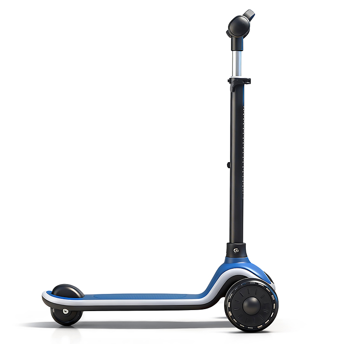Самокат 3-х колесный ROCKET,колеса PU со светом, R0187 цвет синий