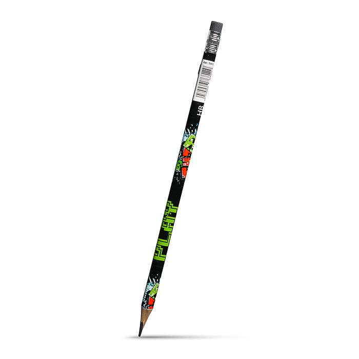 Карандаш чернографитный трехгранный деревянный заточенный с ластиком "My game"