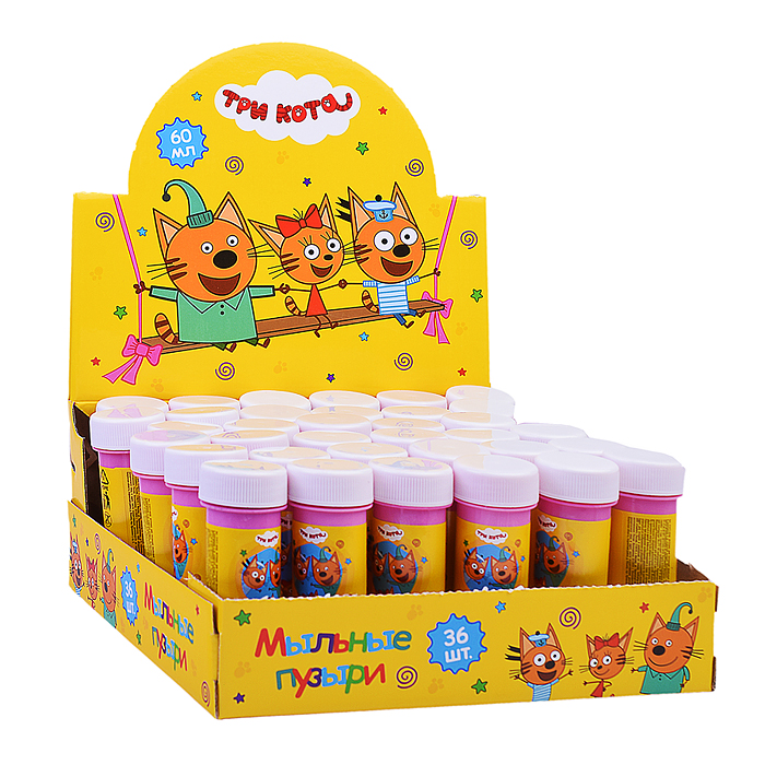 Мыльные пузыри "Три Кота" 60мл, 23*23*11см., дисп.