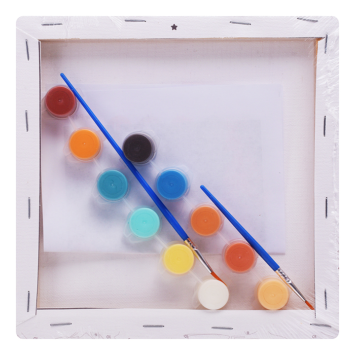 Картина по номерам "Капибара у костра" 20х20см 