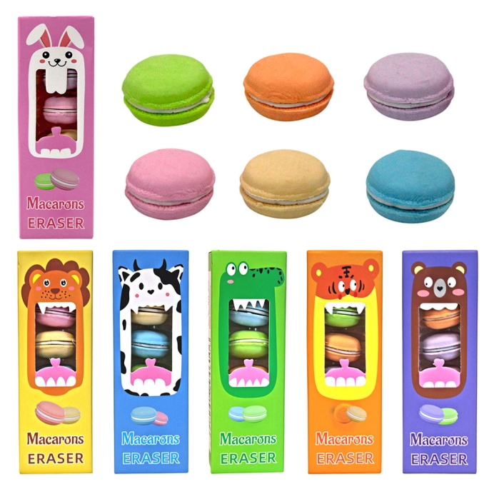 Набор ластиков "Макароне" 6 шт. микс