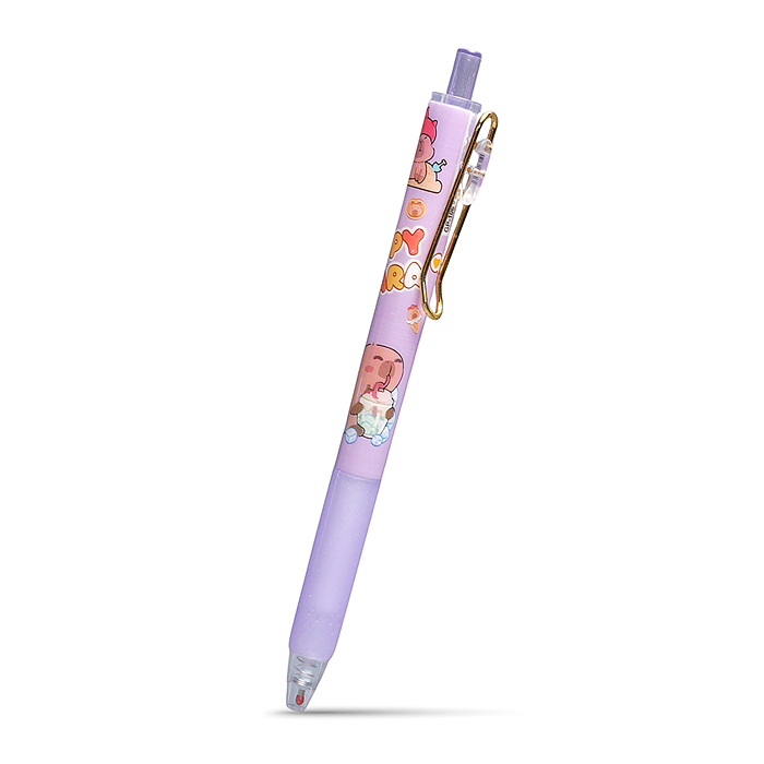 Ручка гелевая автоматическая "Капибара" 0,5 мм, цвет чернил синий, микс 6 ароматов 