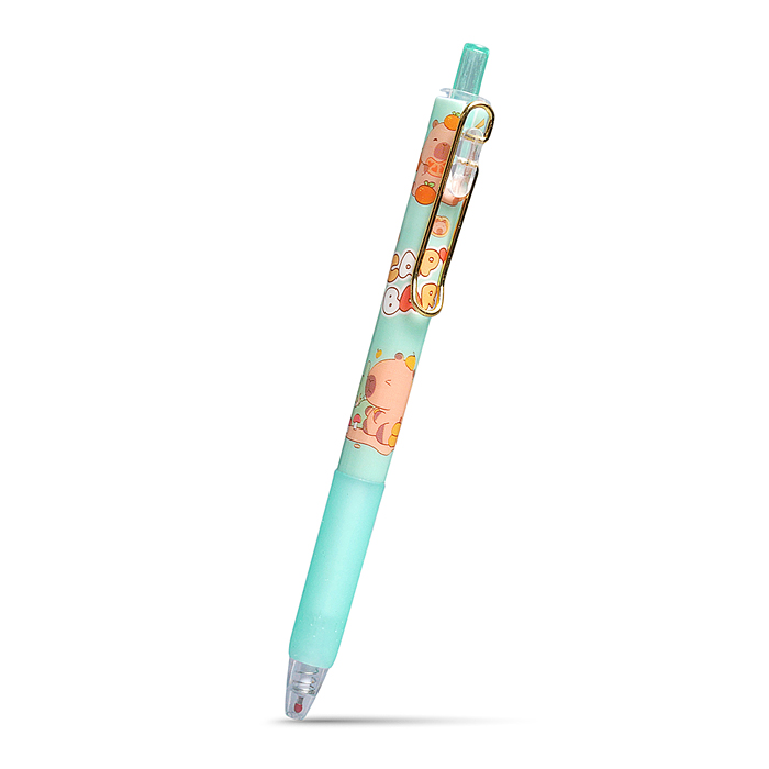 Ручка гелевая автоматическая "Капибара" 0,5 мм, цвет чернил синий, микс 6 ароматов 