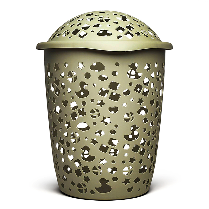 Корзина "Непоседа" 45л (с крышкой) оливковый