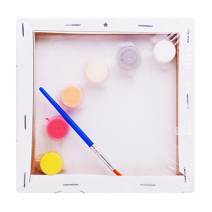 Картина по номерам "Коровка-котёнок" 15х15см