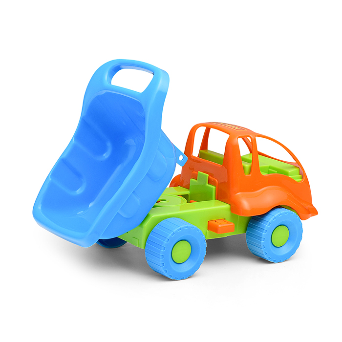 Набор №56: "Муравей", автомобиль-самосвал + ведро-крепость малое, лопатка малая №3, грабельки малые 
