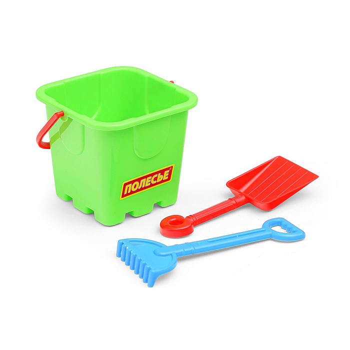 Набор №56: "Муравей", автомобиль-самосвал + ведро-крепость малое, лопатка малая №3, грабельки малые 