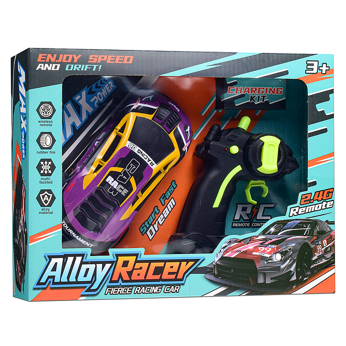 Машина 983-8A "Молния-2"  р/у, 27 MHz. в коробке  