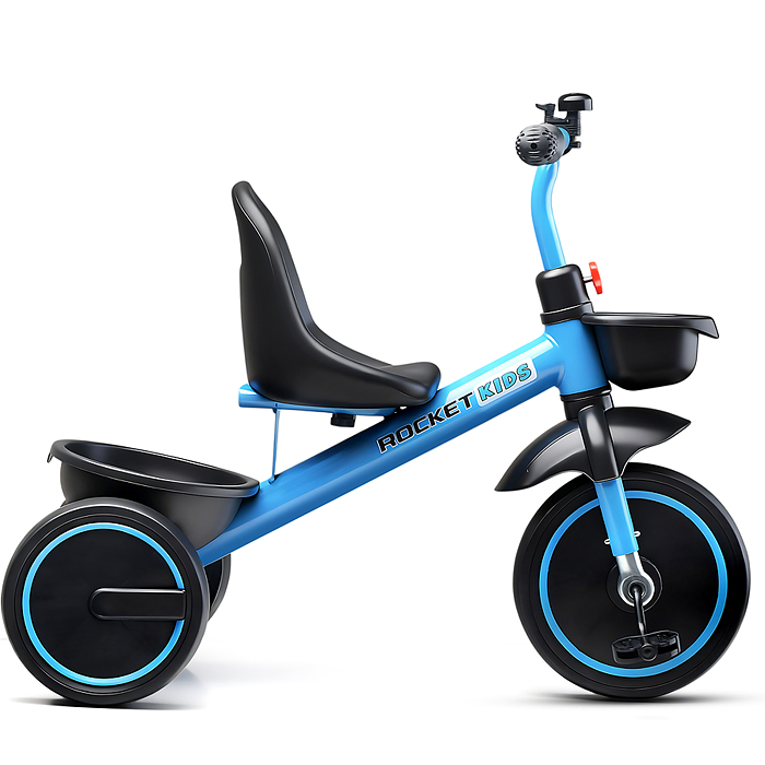 Велосипед трехколесный Rocket 2026, колеса EVA 10"/8", цвет синий