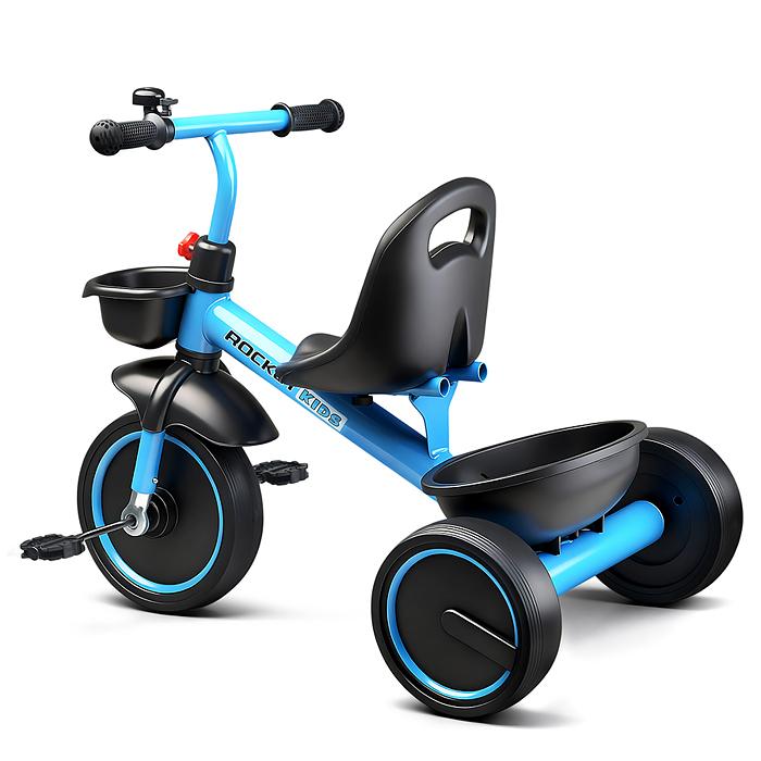 Велосипед трехколесный Rocket 2026, колеса EVA 10"/8", цвет синий