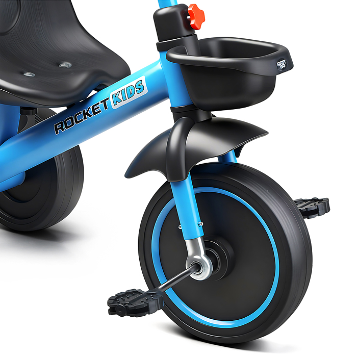 Велосипед трехколесный Rocket 2026, колеса EVA 10"/8", цвет синий