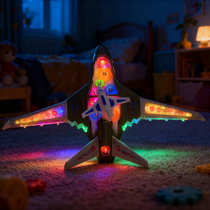 Самолет 8815 "Веселый полет" на батарейках, в коробке